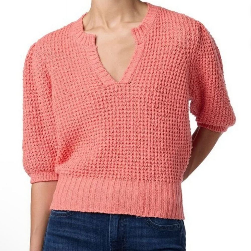 Joe’s Women's Puffed Sleeve Knit Short Sleeve Sweater - NWOT - Size XL